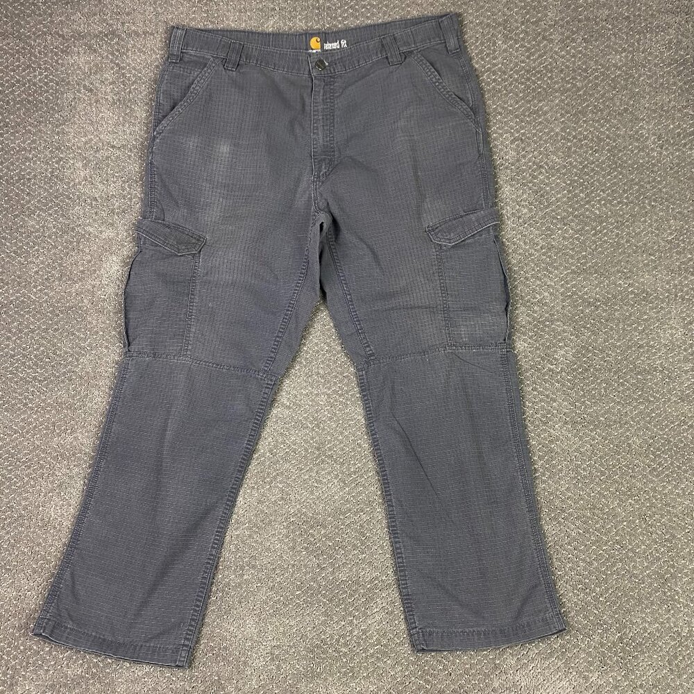 Carhartt Force Relaxed Fit Work Pants Men's 40 x 30 Gray Ripstop Cargo BN200-M